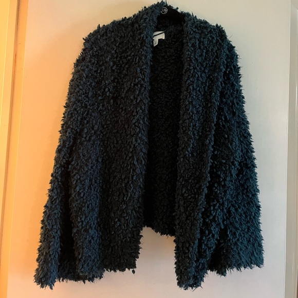 Nordstrom BP Green Fuzzy Jacket - Picture 1 of 3